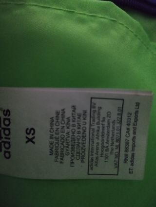 Bolso Adidas azul c/verde vintage