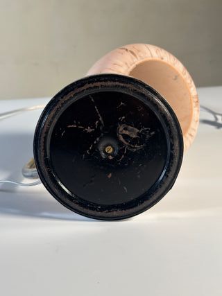 Abat jour da comodino Art Decò ottone e vetro rosa