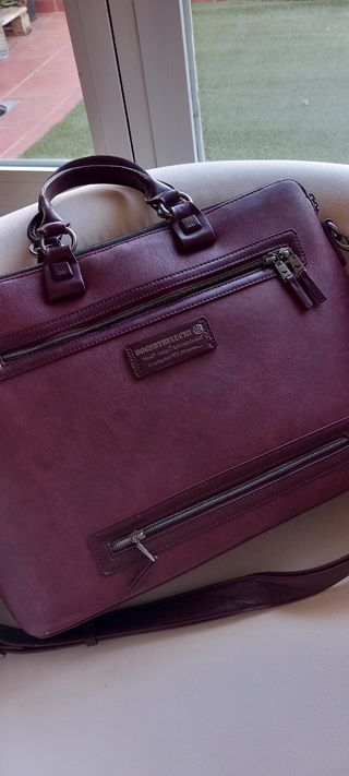 Maletín BOOGSBYLUCI marrón-morado