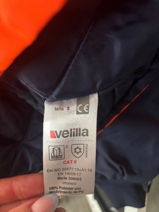 Chaqueta reflectante Velilla azul y naranja