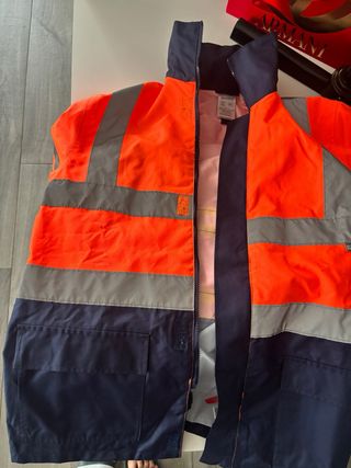Chaqueta reflectante Velilla azul y naranja