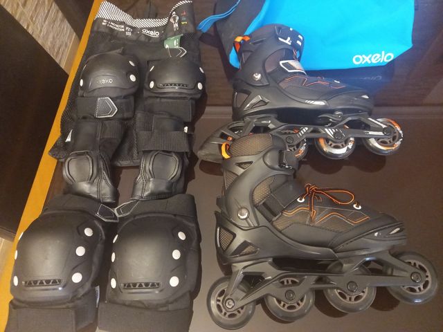 Patines Oxelo + Protecciones+ bolsa para patines