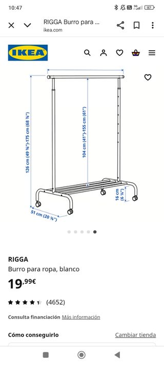 Perchero Ikea blanco