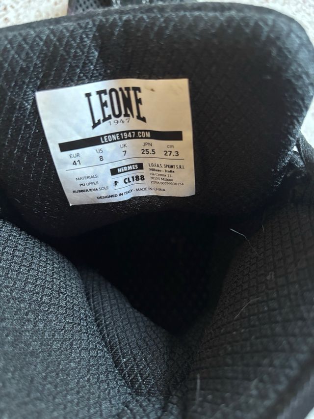 Botas boxeo Leone negras