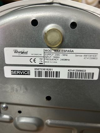 Microondas Whirlpool MAX