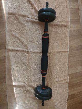 Kit pesas mancuernas fitness para hacer en casa. 