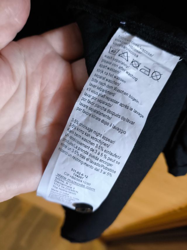 Vestido camisero negro - Talla 4XL