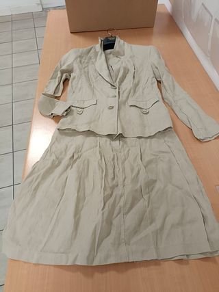 Completo Lino 100% beige originale made in Italy