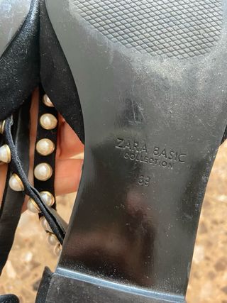 Sandalias planas Zara negras