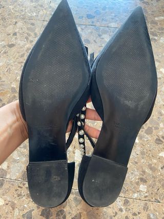 Sandalias planas Zara negras