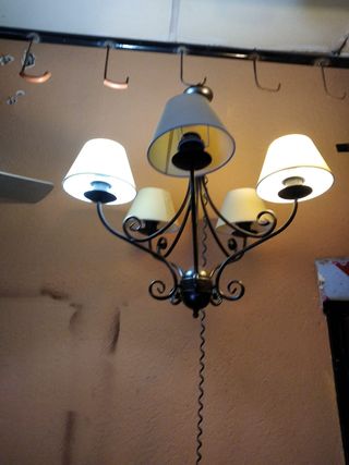 Lampara antigua 5 brazos