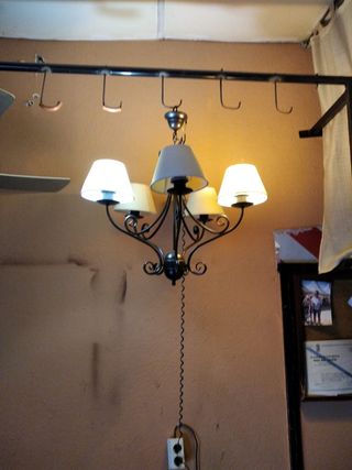 Lampara antigua 5 brazos