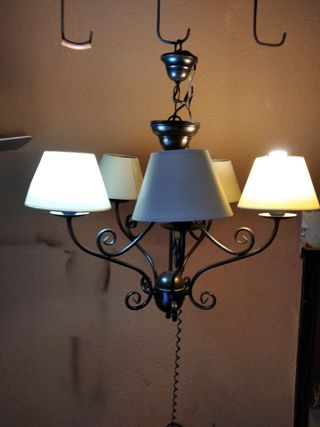 Lampara antigua 5 brazos