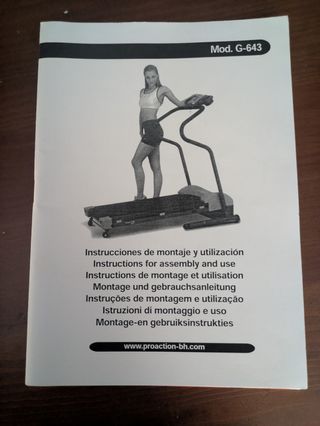 Cinta correr BH G-643 eléctrica