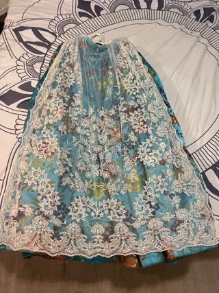 Traje Fallera Talla 42 - Azul