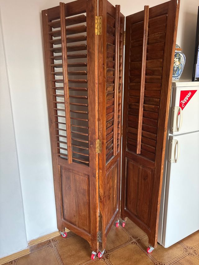 Paravento 3 ante in legno pregiato