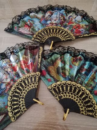 3 Abanicos Flamenco. Decorativos