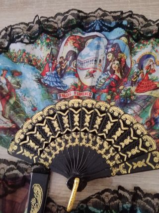 3 Abanicos Flamenco. Decorativos