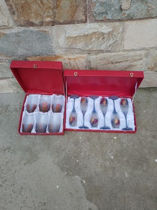 Juego copas y vasos cristal
