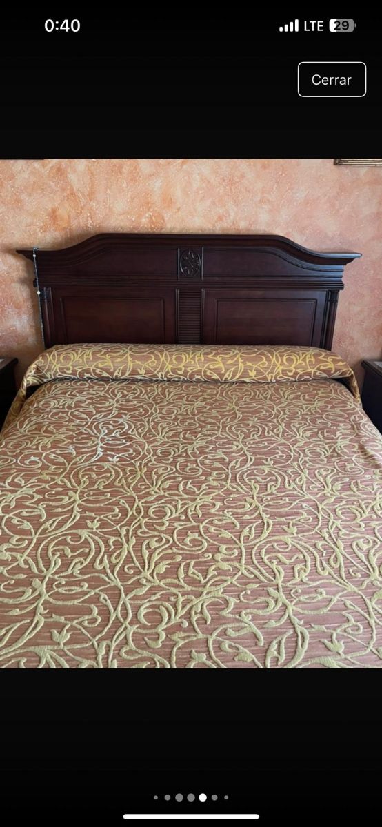 Colcha cama 135cm beige y dorada