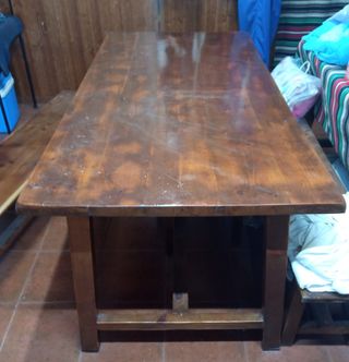 Mesa madera maciza rústica