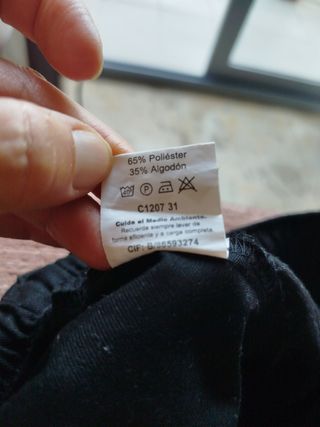 Pantalones Cocinero Negro. Talla M