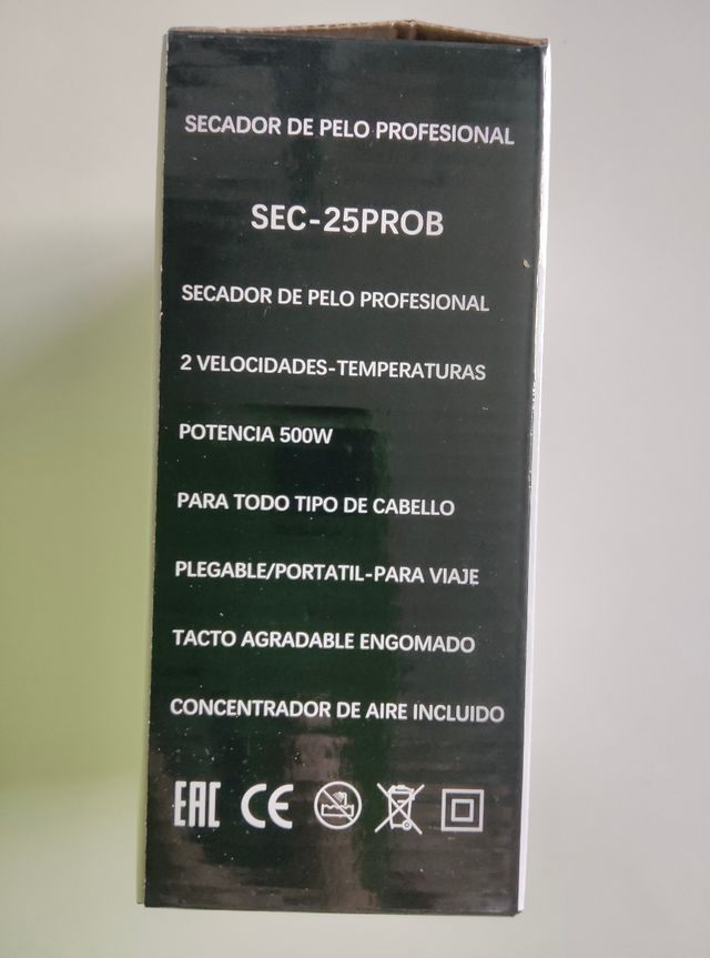 Secador Pelo Plegable EURO LIFE
