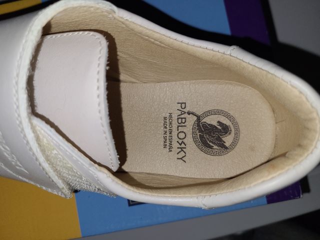 Zapatos Pablosky comunión niño blancos talla 34