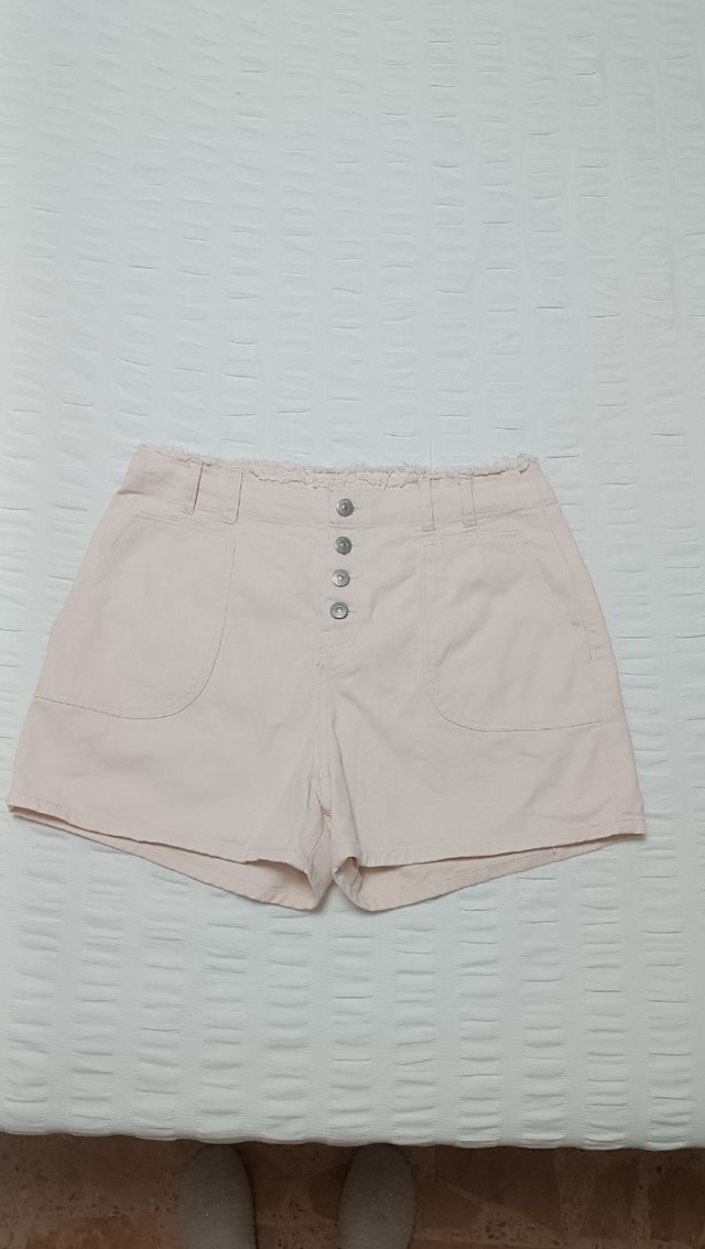 Shorts vaqueros rosa palo