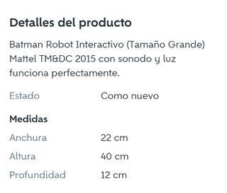 Robot Batman Juguete