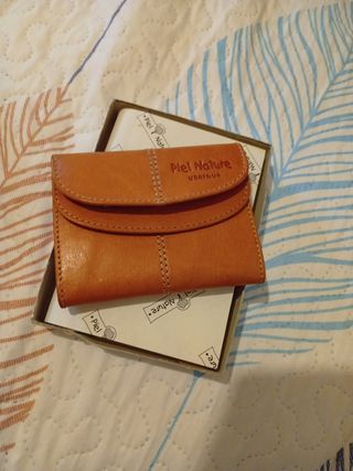 Cartera Piel Nature marrón sin estrenar 