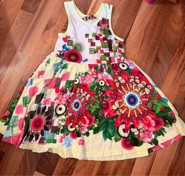 Vestido Desigual infantil flores