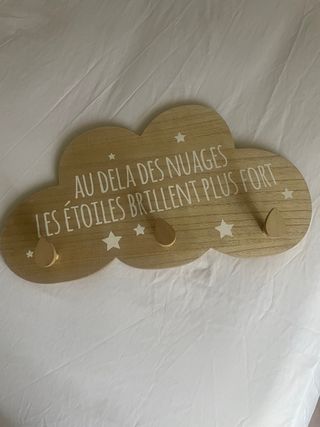 Percha nube infantil - 3 ganchos 50 largo 27 ancho