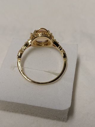 Precioso Anillo Chapado en Oro, NUEVO 