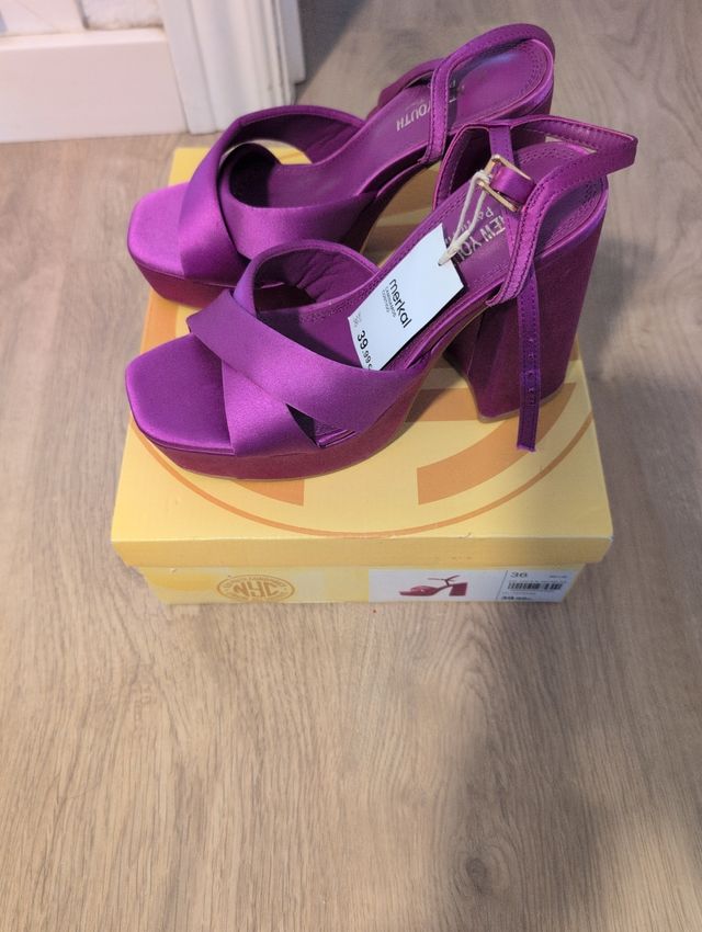 Zapatos tacón Merkal - Morados - Talla 36