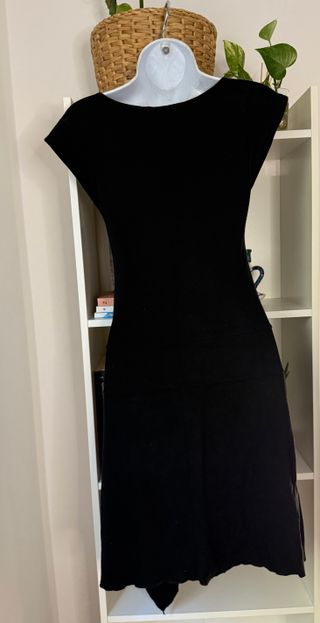 Vestido Roberto Naldi negro asimétrico M
