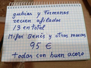 Lote de gubias y formones