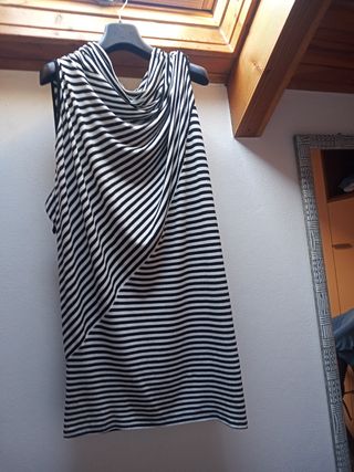 Vestito a righe bianco e nero