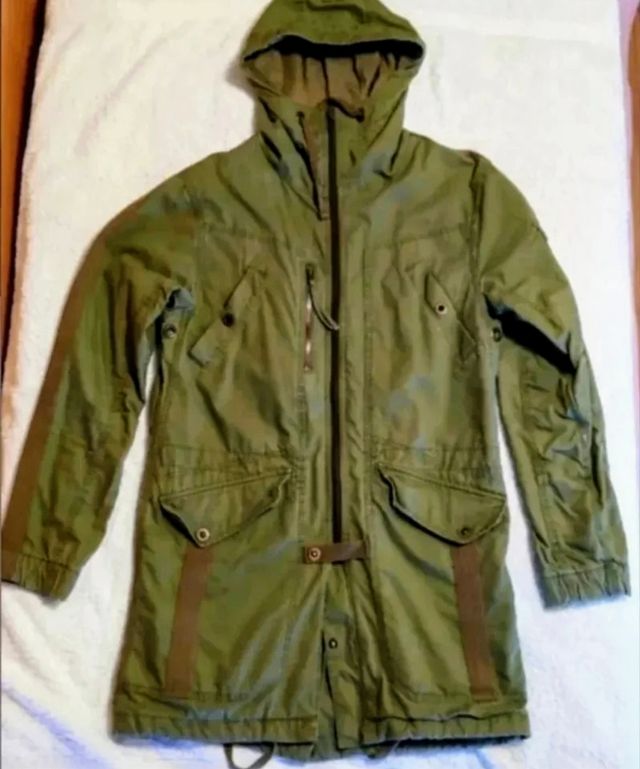 Parka militar verde oliva - S