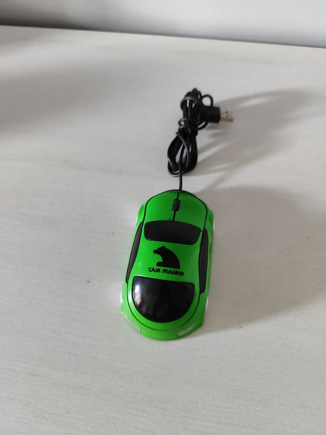 Ratón óptico coche verde Caja Madrid