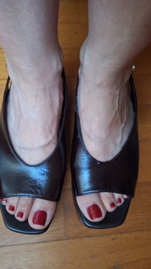 Sandalias Massimo Dutti piel marrón