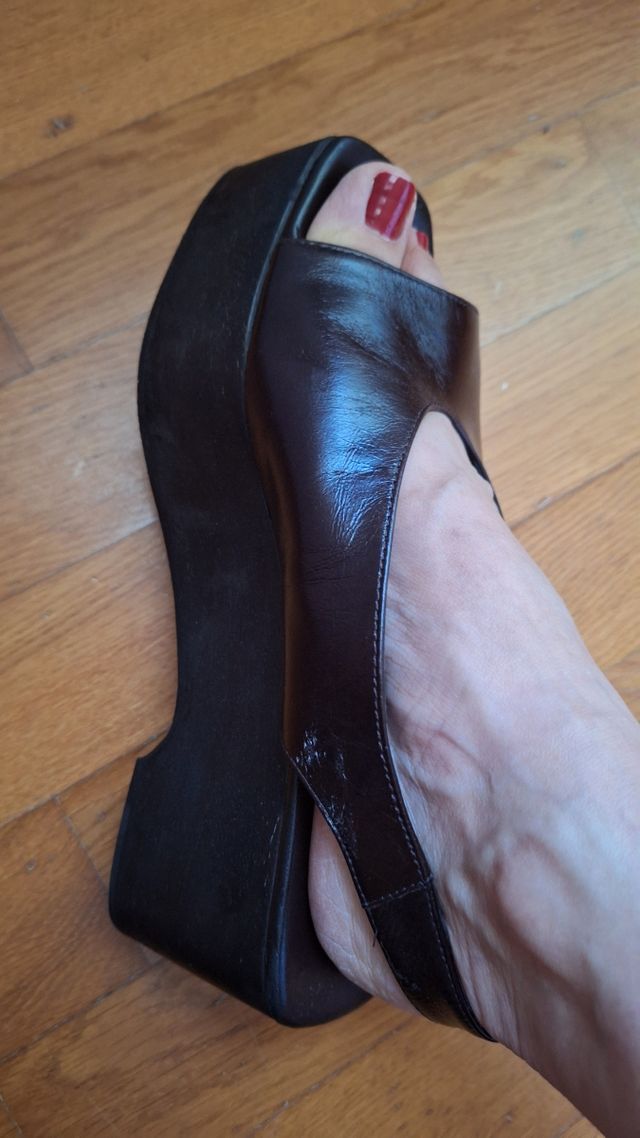 Sandalias Massimo Dutti piel marrón