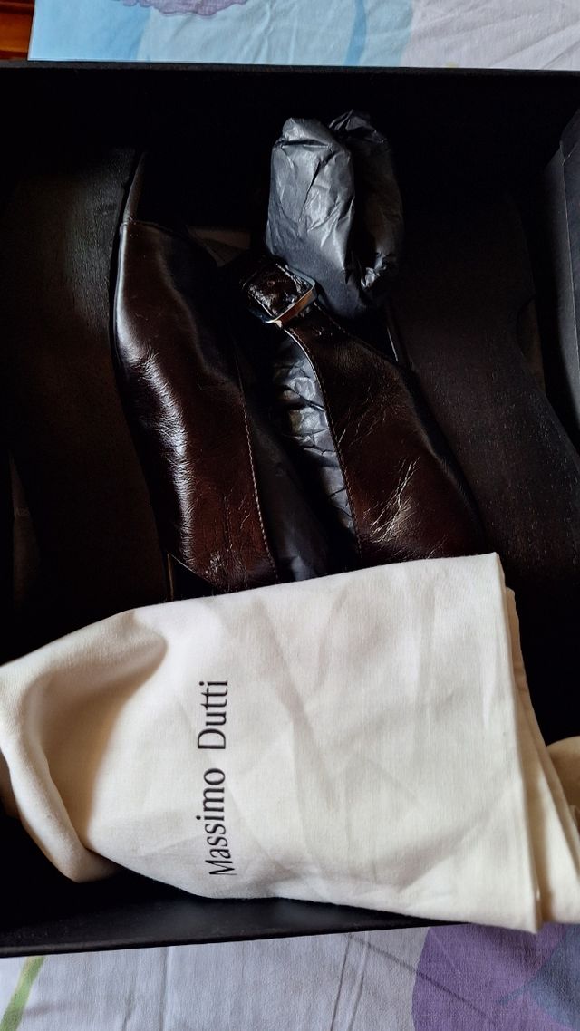 Sandalias Massimo Dutti piel marrón