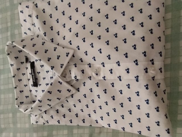 Camisa blanca estampada motos