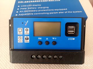 Regulador Carga 60A Solar 12/24V LCD