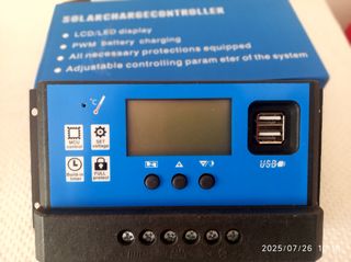 Regulador Carga 60A Solar 12/24V LCD