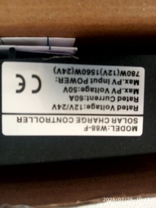 Regulador Carga 60A Solar 12/24V LCD
