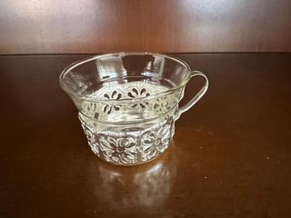Juego café plata y cristal.6 tazas.Regalo bandeja