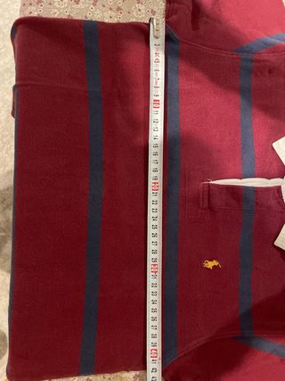 Polo Ralph Lauren niño granate rayas azul marino