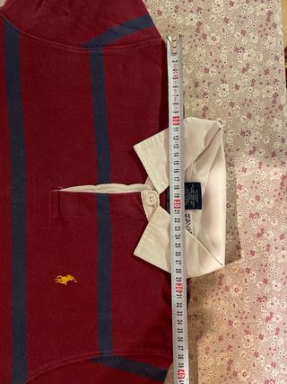 Polo Ralph Lauren niño granate rayas azul marino